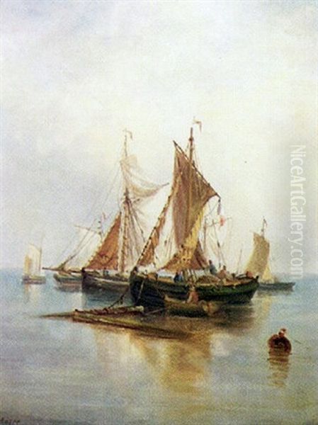 Marine Scene Oil Painting by John Moore Of Ipswich