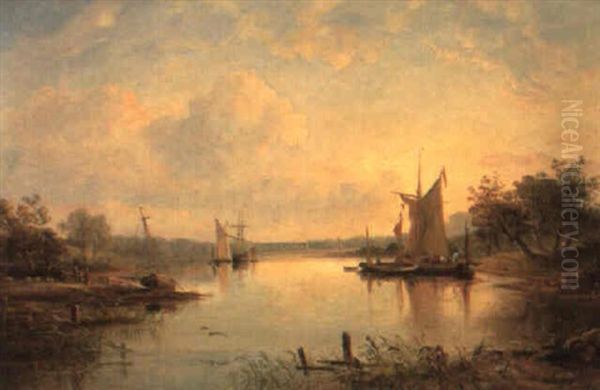 Woodbridge, Oxford Oil Painting by John Moore Of Ipswich