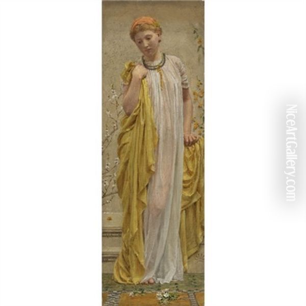 Anemones Oil Painting by Albert Joseph Moore