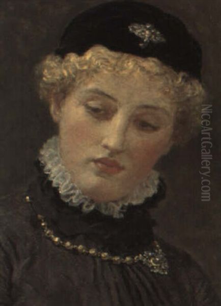 Ellen Terry As Portia Oil Painting by Albert Joseph Moore