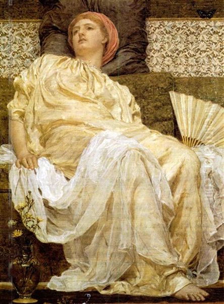 Yellow Marguerites by Albert Joseph Moore