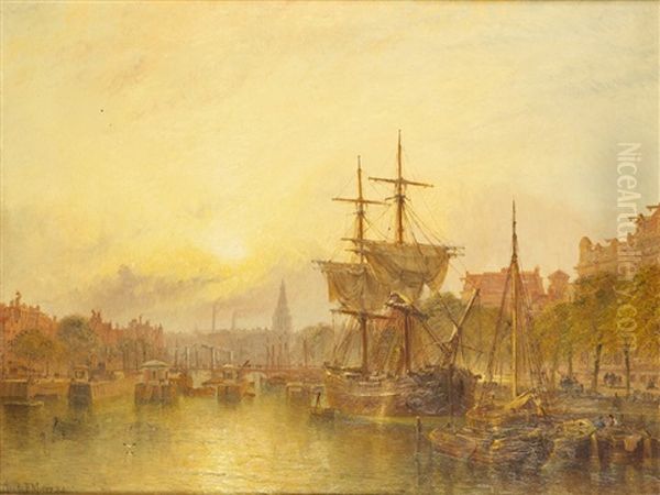 Amsterdam Oil Painting by Claude T. Stanfield Moore