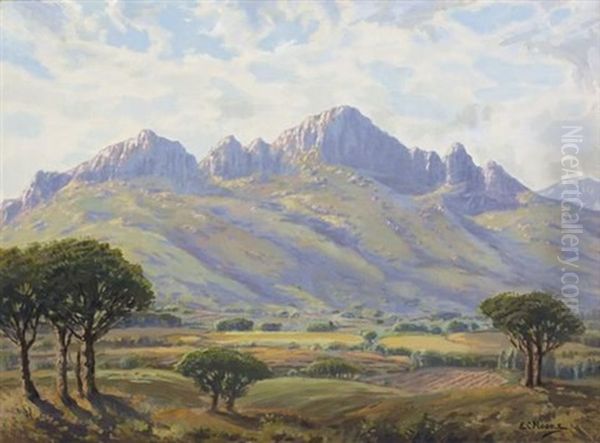 Helderberg, Stellenbosch, C.p. Oil Painting by Edward Charles Moore