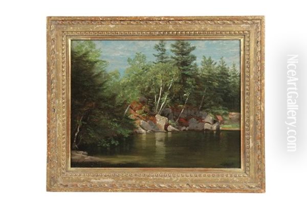 Tuttle's Bay, Lake George Oil Painting by Nelson Augustus Moore