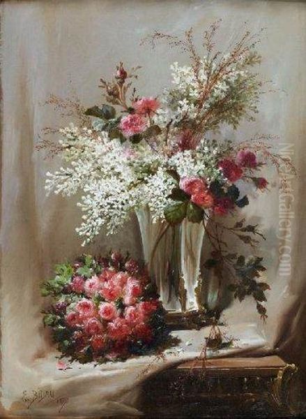 Lilas Et Roses Oil Painting by Eugene Bidau