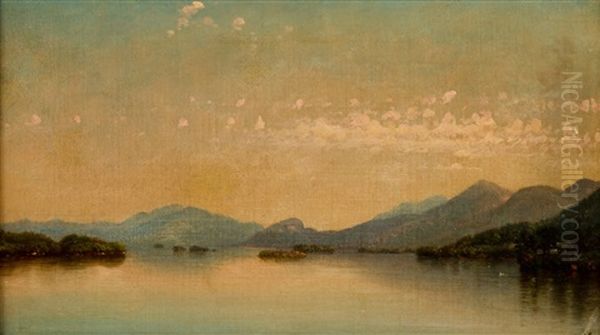 Distant Mountains, 1881 Oil Painting by Nelson Augustus Moore