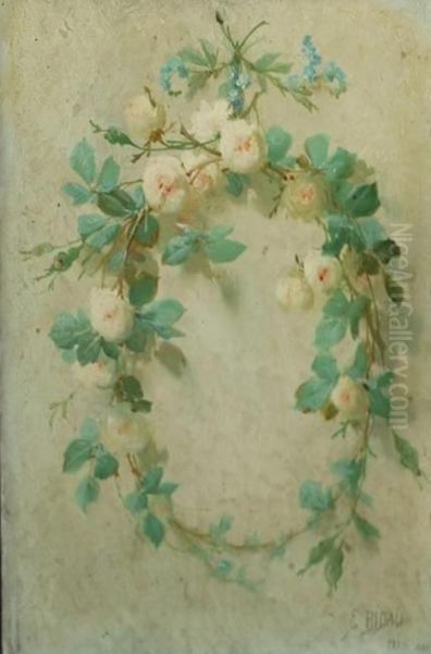 Couronne De Fleurs Oil Painting by Eugene Bidau