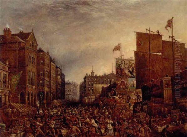 The Nottingham Goose Fair Oil Painting by Thomas Cooper Moore