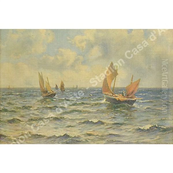 Raffiguranti Marine (2 Works) Oil Painting by William Moore