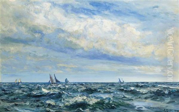 Summer Sailing Oil Painting by Henry Moore