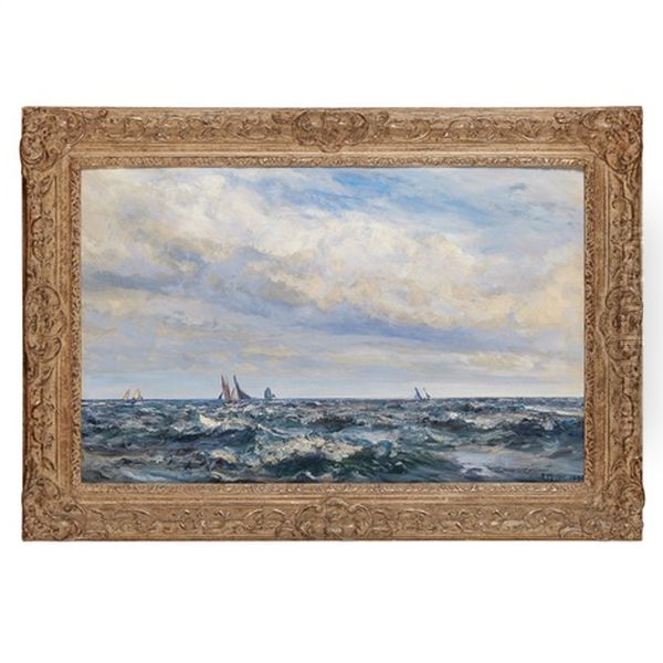 Out At Sea Oil Painting by Henry Moore