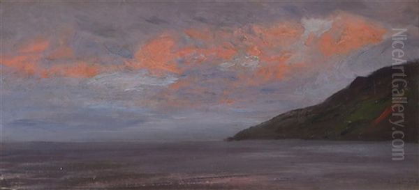 Sunset On The Coast Oil Painting by Henry Moore