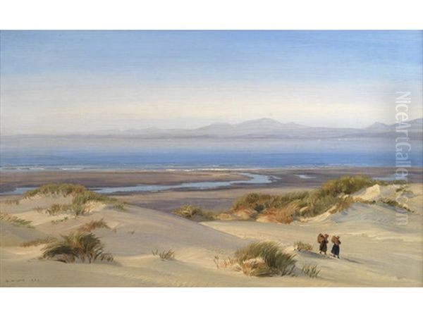 On The Dunes At Low Tide Oil Painting by Henry Moore