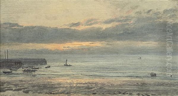 Before Sunrise, Scarborough, Low Water Oil Painting by Henry Moore