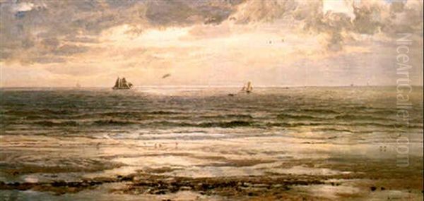 A Break In The Clouds - South Coast Oil Painting by Henry Moore