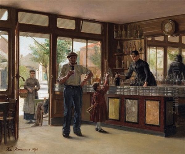 In Der Brasserie Oil Painting by Frans Moormans