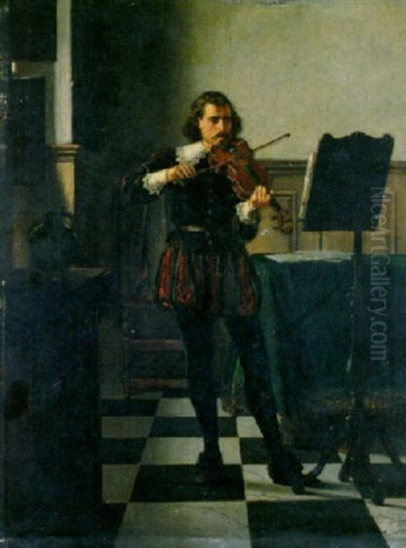 The Violinist Oil Painting by Frans Moormans