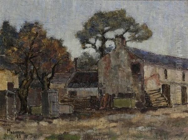 Farm Buildings Oil Painting by Victor Moorrees