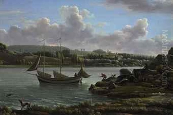 The Departure For The Hunt Oil Painting by Jean-Joseph-Xavier Bidauld