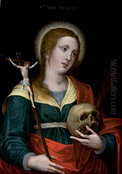 Santa Maria Magdalena Oil Painting by Antonis Mor Van Dashorst