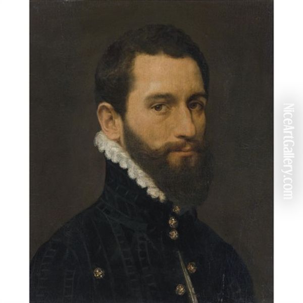 Portrait Of A Gentleman Oil Painting by Antonis Mor Van Dashorst