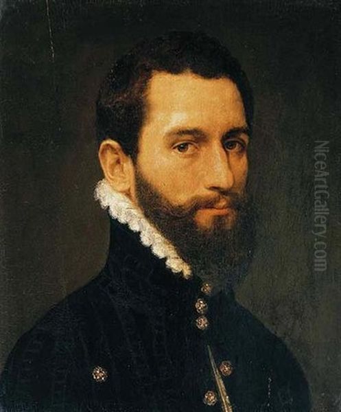 Portrait Of Don Fernando Alvarez De Toledo, Duke Of Alba Oil Painting by Antonis Mor Van Dashorst