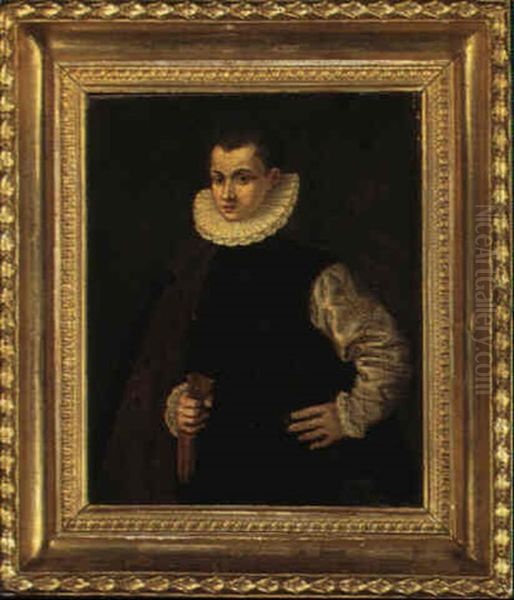 Portrait Of A Gentleman, Said To Be Lord Guilford Dudley Oil Painting by Antonis Mor Van Dashorst