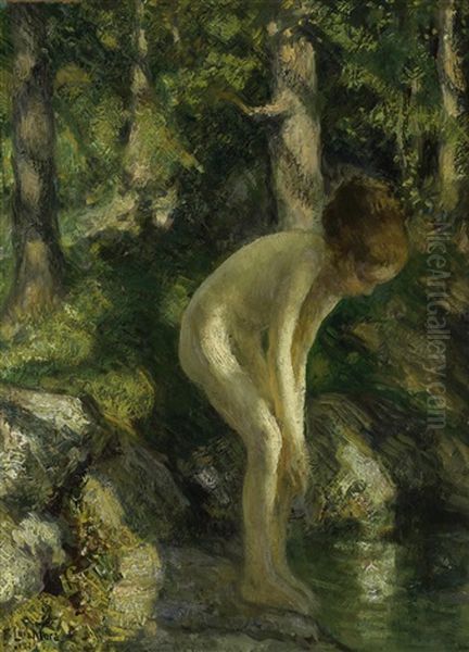 Bather Oil Painting by Francis Luis Mora