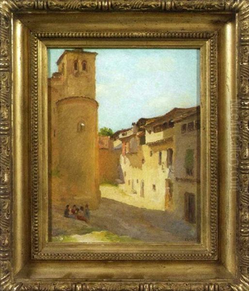 An Old Corner, Segovia Oil Painting by Francis Luis Mora