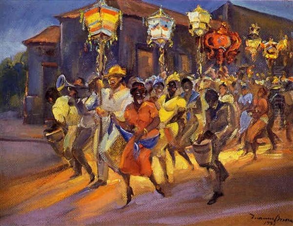 Mardi Gras 1936 Oil Painting by Francis Luis Mora