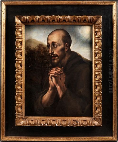 Halbbildnis Des Heiligen Franziskus Oil Painting by Luis de Morales