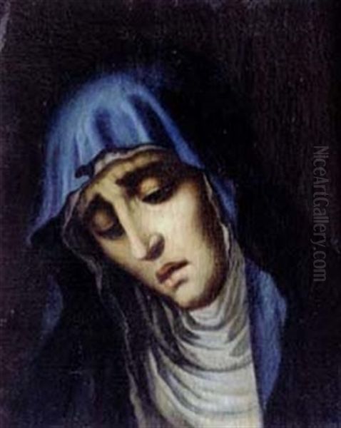 Vierge De Douleur Oil Painting by Luis de Morales