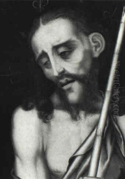 Christ As The Man Of Sorrows Oil Painting by Luis de Morales