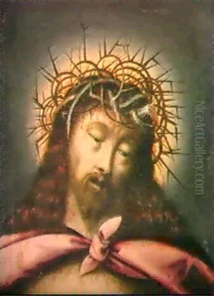 Jesus Christus Als Schmerzens-mann Oil Painting by Luis de Morales