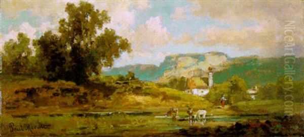 Sommer In Oberbayern Oil Painting by Paul Moralt