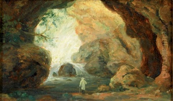 Personnage Dans Une Grotte Oil Painting by Willy Moralt