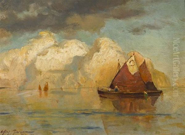 Segelboote Auf See Oil Painting by Willy Moralt