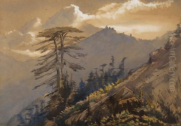 Mountainous Landscape by Michael Anthony Biddulph