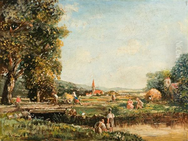 Herbstlandschaft Oil Painting by Willy Moralt