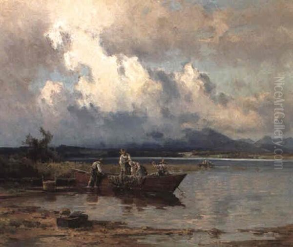 Am Chiemsee Oil Painting by Willy Moralt