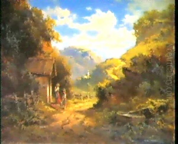 Andacht An Der Kapelle Oil Painting by Willy Moralt