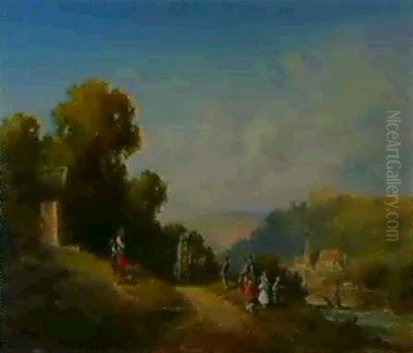 Der Sonntagsspaziergang Oil Painting by Willy Moralt