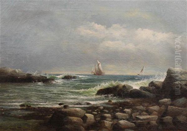 Off The Maine Coast Oil Painting by Edward Moran