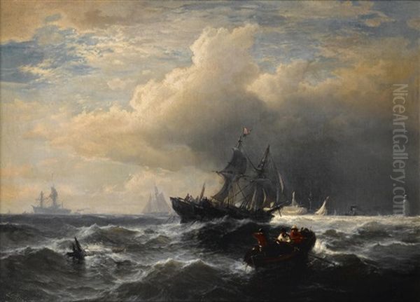 Passing Squall Oil Painting by Edward Moran