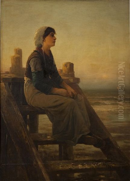 Now In The Gloaming And The Hush Oil Painting by Edward Moran