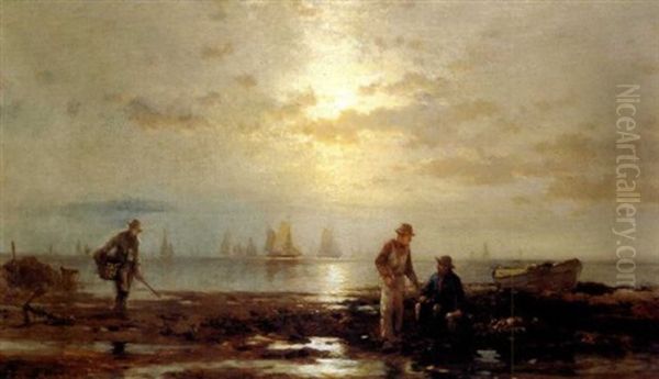 South Shore, Long Island Oil Painting by Edward Moran