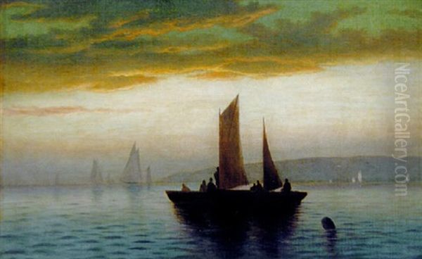 Waiting For The Fish To School Oil Painting by Edward Moran