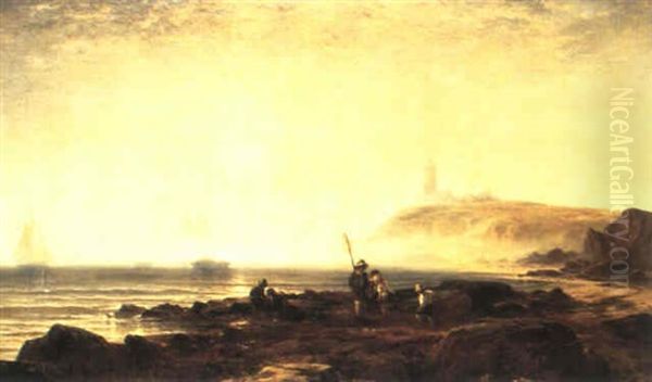 Young Treasure Hunters Oil Painting by Edward Moran