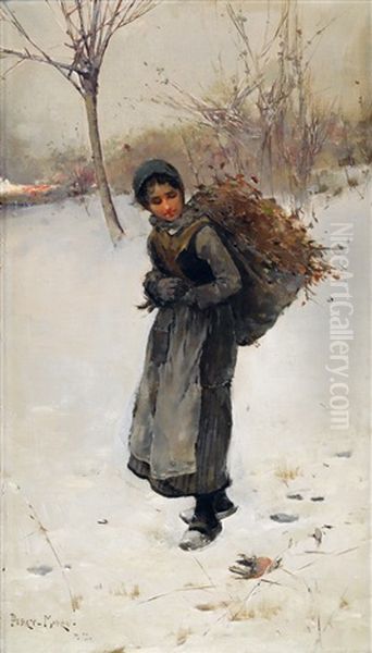 The Wood Gatherer Oil Painting by Edward Percy Moran