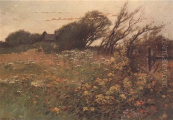 Spring Landscape Oil Painting by Edward Percy Moran